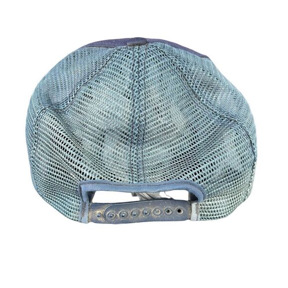 Vintage Daytona 500 Snapback Trucker Hat Navy Blue Yellow Auto Racing Cap - Picture 3 of 4